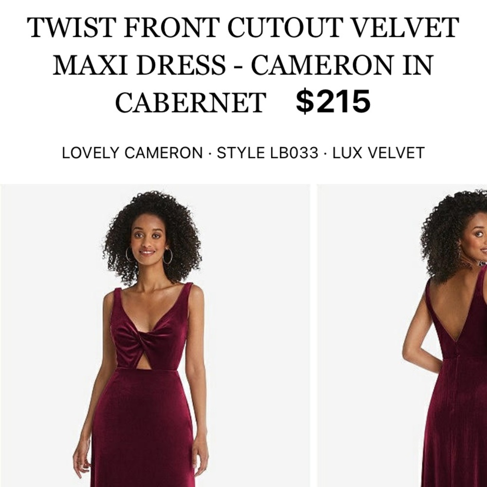 Red Velvet Maxi Dress - Picture 8 of 8